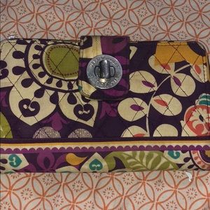 Vera Bradley Turn Lock wallet in Plum Crazy
